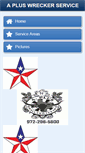 Mobile Screenshot of aplus24hourtowing.com